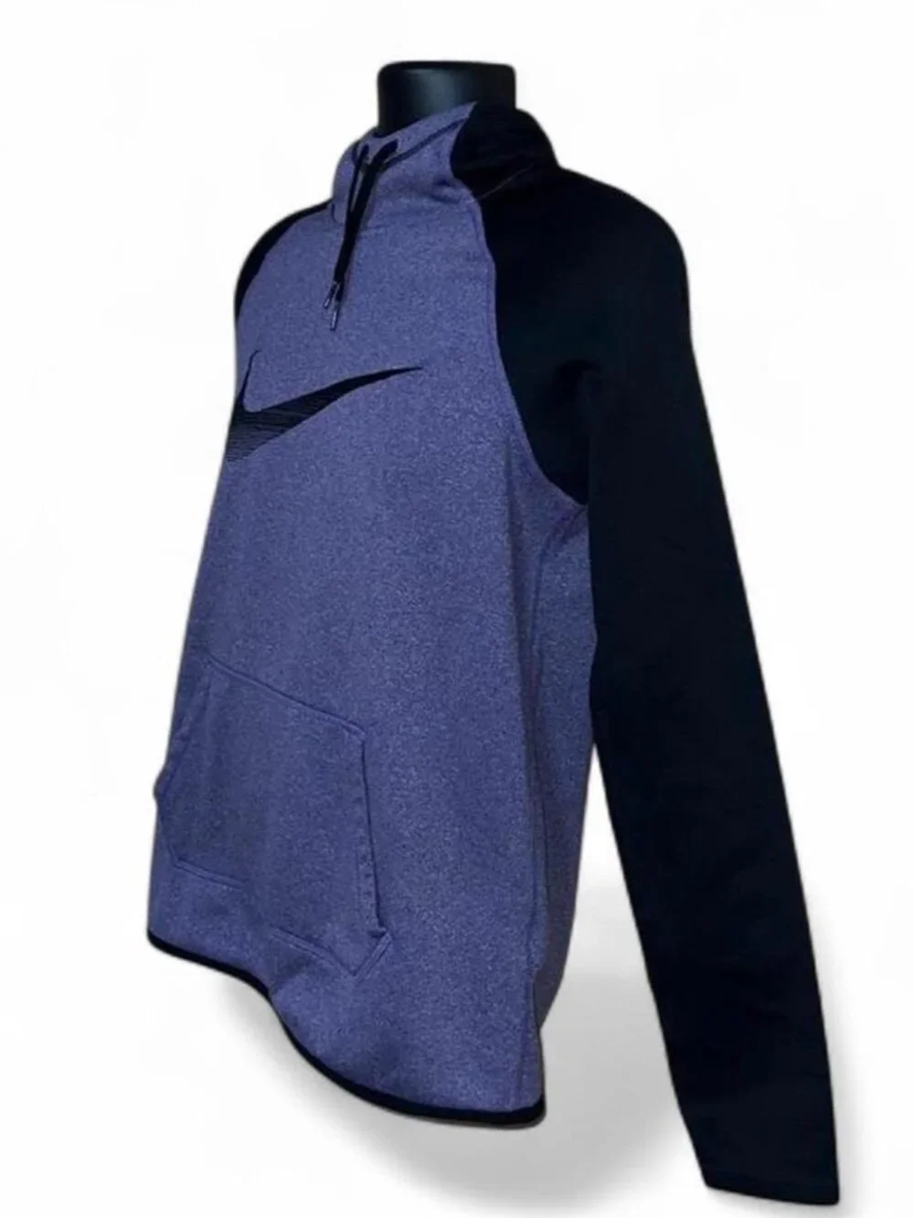 Nike Athleisure Purple and Black Pullover Hoodie Large